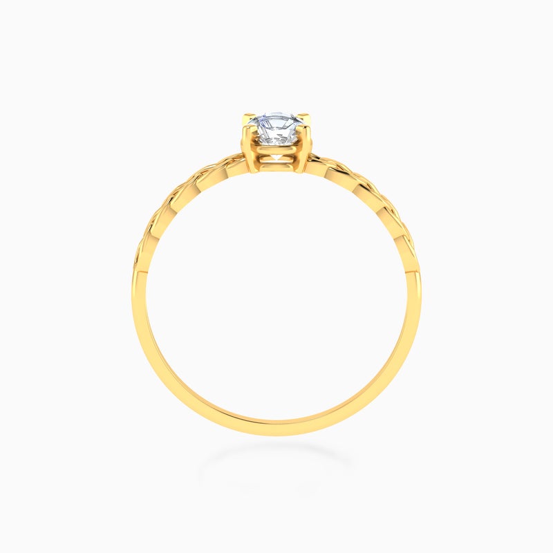 Miss L' by L'azurde Clear Stone Ring in 14K Gold - Image 2